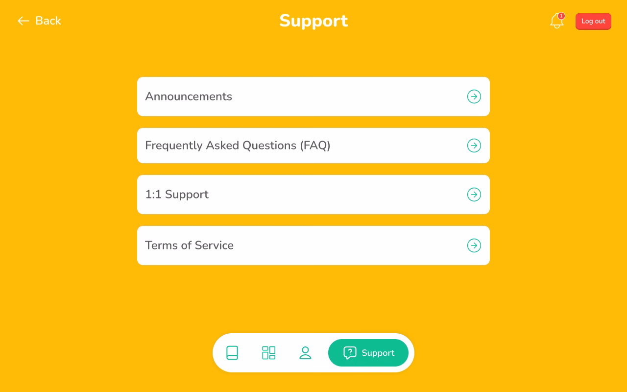 Support Categories